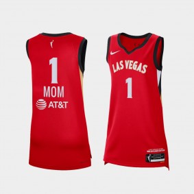 Las Vegas Aces Mother's Day Red NO.1 Mom Jersey