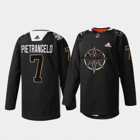 Black History Month Vegas Golden Knights NO. 7 Alex Pietrangelo Black Practice Jersey