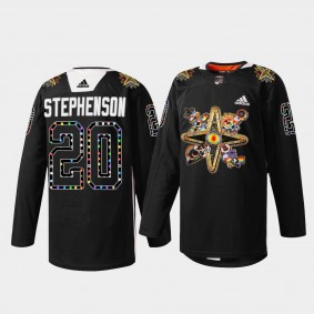 LGBT Pride Vegas Golden Knights NO. 20 Chandler Stephenson Black Practice Jersey