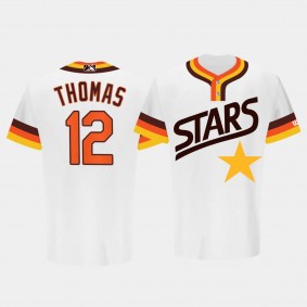 Las Vegas Aviators LV Stars 1983 2-button Retro #12 Cody Thomas White MiLB Jersey