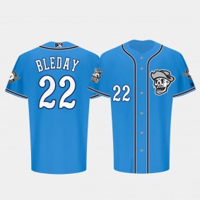 Las Vegas Aviators LV Reyes de Plata Skull Alternate #22 JJ Bleday Blue MiLB Jersey