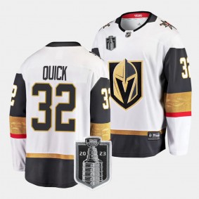 2023 Stanley Cup Final Jonathan Quick Jersey Vegas Golden Knights White #32 Away Men's