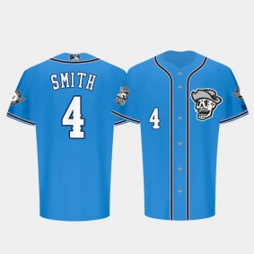 Las Vegas Aviators LV Reyes de Plata Skull Alternate #4 Kevin Smith Blue MiLB Jersey