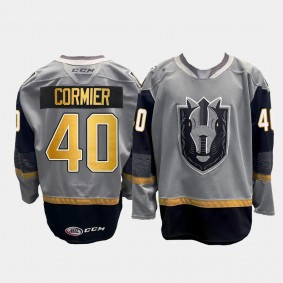 Henderson Silver Knights NO. 40 Lukas Cormier AHL Home Gray Replica Jersey