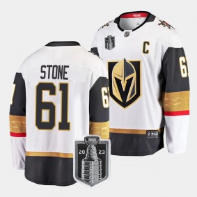 2023 Stanley Cup Final Mark Stone Jersey Vegas Golden Knights White #61 Away Men's