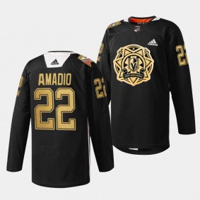 Vegas Golden Knights 2024 First Responders Michael Amadio #22 Black Jersey