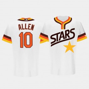 Las Vegas Aviators LV Stars 1983 2-button Retro #10 Nick Allen White MiLB Jersey