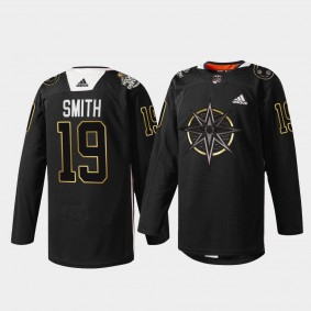 Black History Month Vegas Golden Knights NO. 19 Reilly Smith Black Practice Jersey