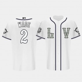 Las Vegas Aviators LV Reyes de Plata Skull Home #2 Tyler Wade White MiLB Jersey