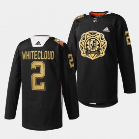 Vegas Golden Knights 2024 First Responders Zach Whitecloud #2 Black Jersey